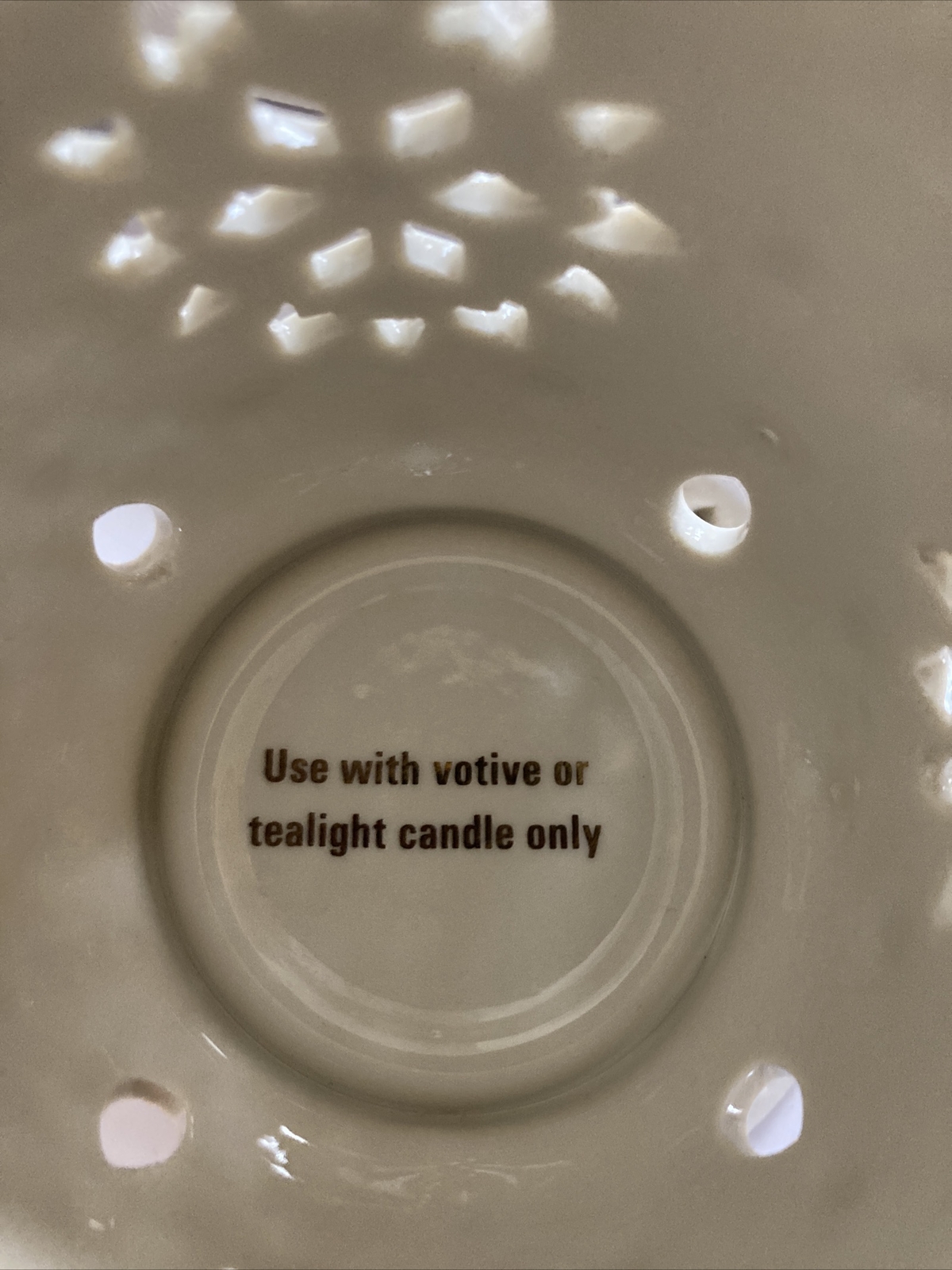 Lenox Tea Light Votive Candle Holder Snowflake Christmas Decor 80&rsquo;s Grannycore