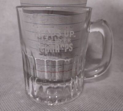 Heads Up Root Beer Schnapps Mug Advertising Glass