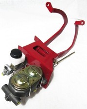 Universal Red Manual Clutch Pedal Assembly Master Cylinder Ford Chevy Street Rod