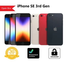 Apple iPhone SE 3rd Gen  - A2595 - 64GB | 128GB | 256GB (Unlocked) Smartphone