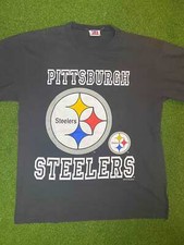 1996 Pittsburgh Steelers - Big Logo - Vintage NFL Tee Shirt Large 