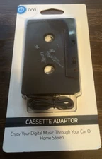 New Onn Cassette Stereo Adapter Digital Music for Car & Home. ONA14TA019 Black