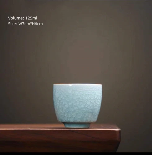 Tazza da tè porcellana smaltata crepitante tazza kungfu cinese celadon tazze ceramica - Foto 40 di 40