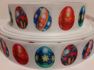 Grosgrain Ribbon Fancy Easter Eggs Good Friday He Is Risen Celebrate Holiday  1''