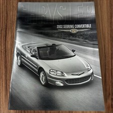 2002 Chrysler Sebring Convertible 32-page Original Car Sales Brochure Catalog