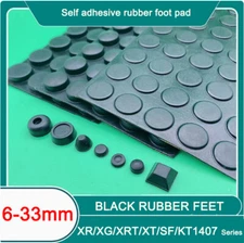 BLACK RUBBER FEET Large SELF ADHESIVE  Stick On Bumpers Silicone Furniture Pads