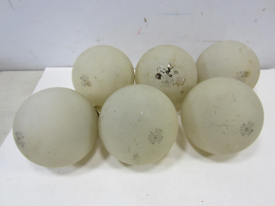 6 Vintage Mazda 25Watt Frosted White Round Light Bulbs