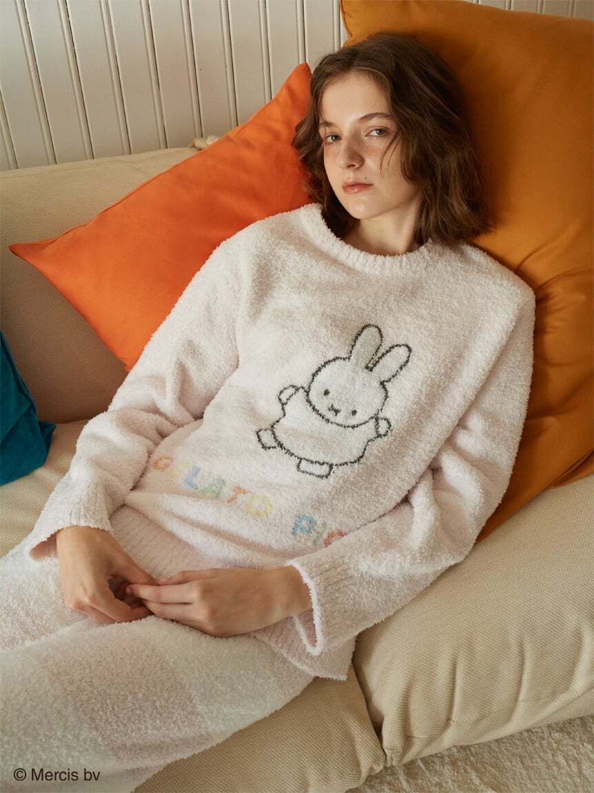 Gelato Pique Dick Bruna Miffy PAJAMA Pullover Long Pants Set Pink