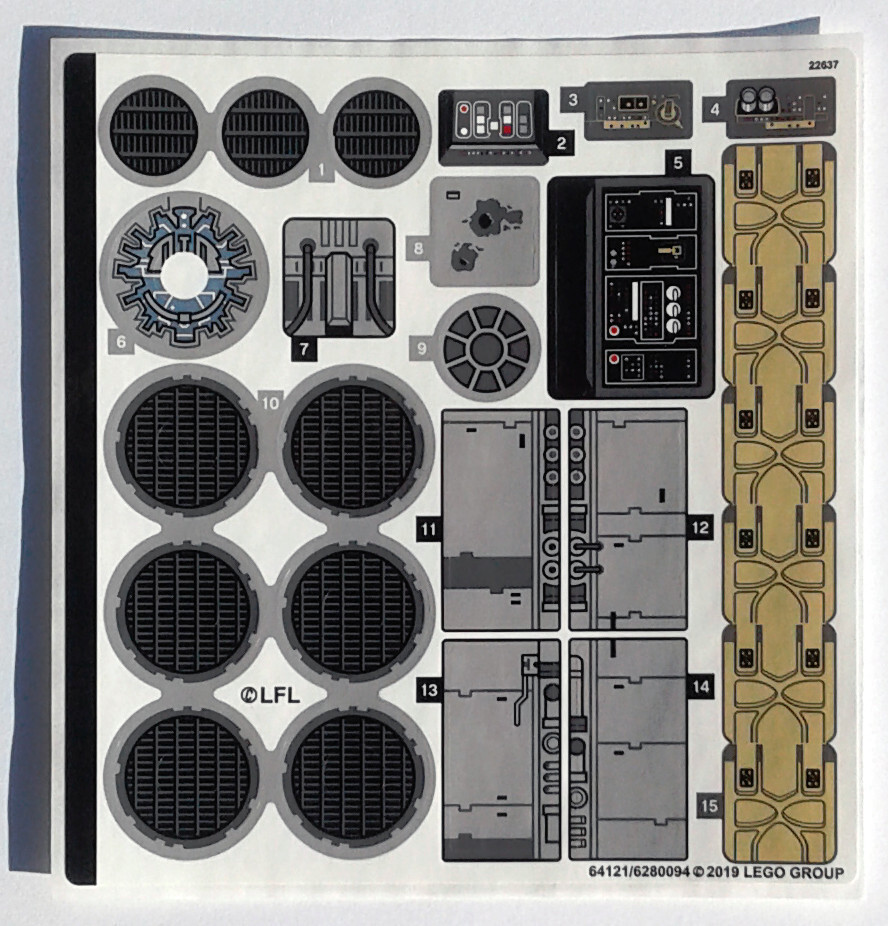 LEGO 75257 Millennium Falcon -- NEW STICKER SHEET -- Star Wars