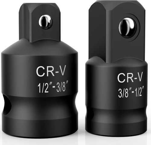 2PCS Impact Socket Adapter and Reducer Set,1/2"To 3/8" & 3/8"To 1/2" Impact Adap