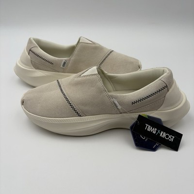 TOMS x KROST Alpargata Gamma Egret Suede Women's 9.5 Slip On NWT