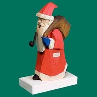 RäUchermann Weihnachtsmann Mit Geschenkesack Geschnitzt 15 Cm Nikolaus Santa