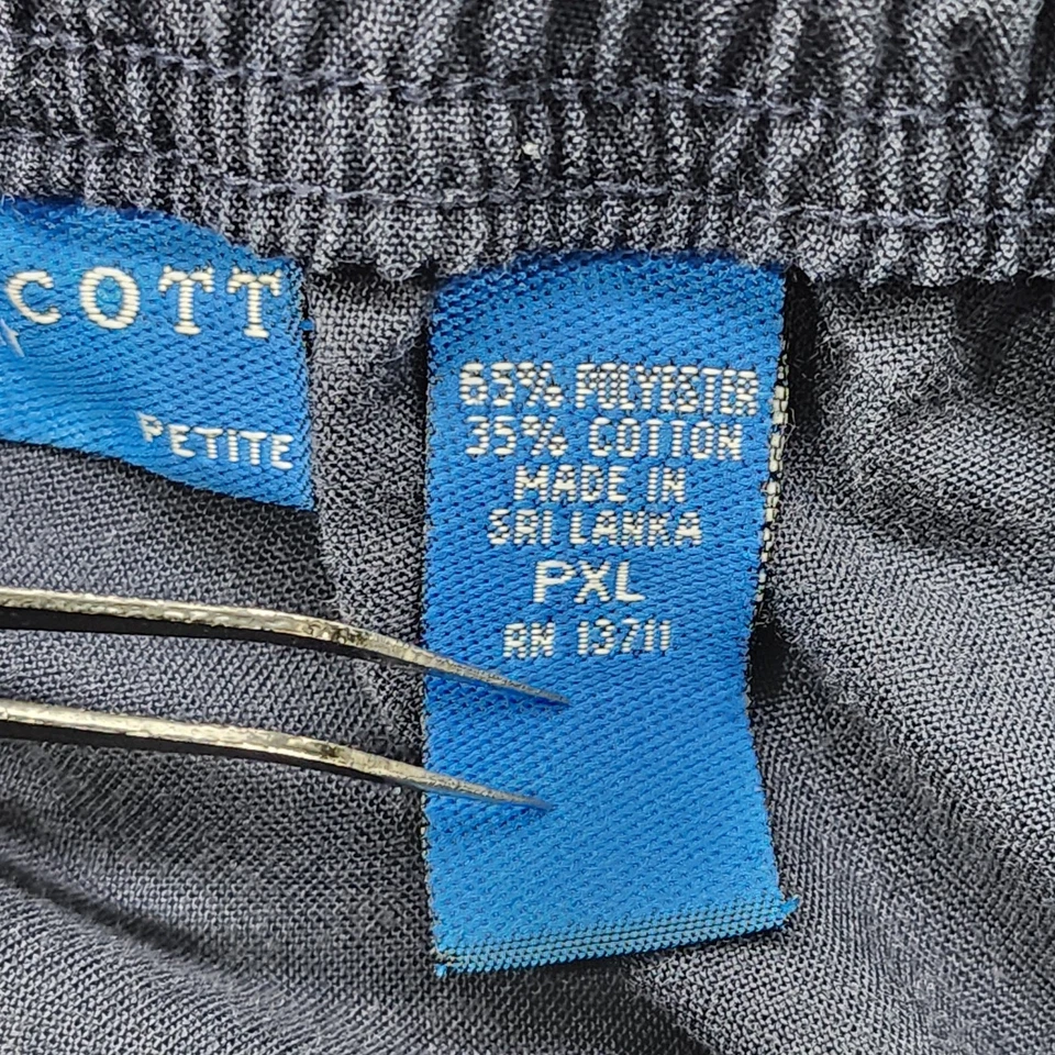 Pantalones deportivos Karen Scott para mujer PXL azules con cordón capri cónicos informales Foto 4 de 4