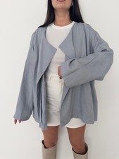 Women Eileen Fisher Jacket Blue One size