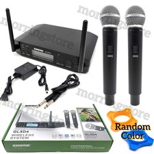 For Shure GLXD4 Wireless Microphone + SM58 Dual Handheld Vocal Microphones Mic — image 1