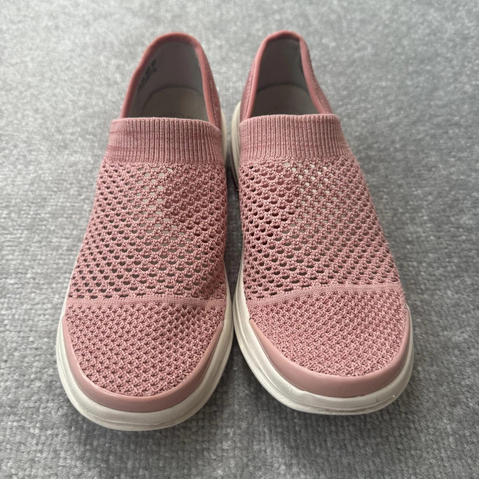 Zapatos Bzees para mujer talla 8,5 rosa sin cordones tejido ajuste elástico cómodo caminar Foto 2 de 4