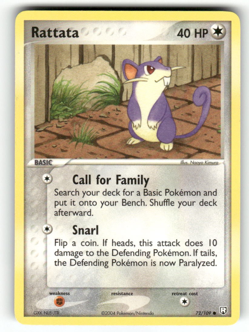 Rattata 72/109 - C Team Rocket Returns Pokemon NM