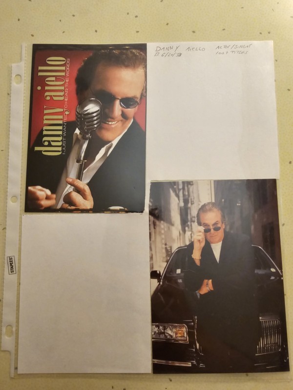2 Danny Aiello autograph signed 4 x 6 inch photo Postcards
