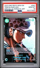 2023 ONE PIECE OP04-KINGDOMS OF INTRIGUE 047 TRAFALGAR LAW PSA 10