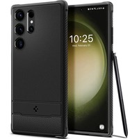 HandyhüLle FüR Galaxy S23 Ultra Spigen Case Cover Futeral Tasche Etui Schwarz