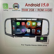 Android 15 Fm Car Gps Radio Player Stereo Rds Carplay For Toyota Venza 2008-2016
