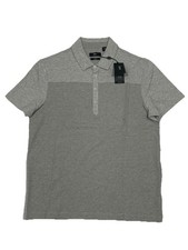 Hugo Boss Men  s Salino Slim Fit Stretch Cotton Mesh Striped Polo Shirt Size XL