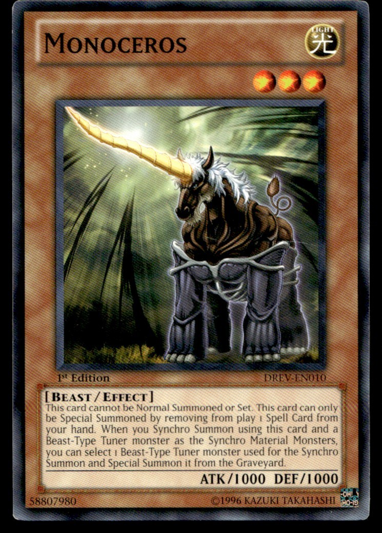 Monoceros - DREV-EN010 - 1st Edition - YuGiOh