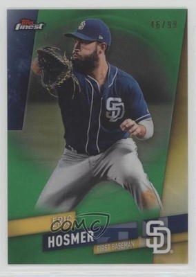 2019 Topps Finest Green Refractor 46/99 Eric Hosmer #77 e6p