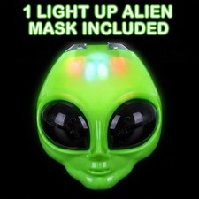 Light-Up Flip Alien Mask, Halloween Martian Face Mask 