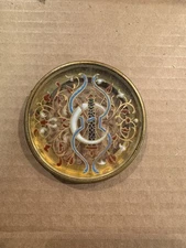 Fancy Antique Small Hand Painted Back Door For French Clock