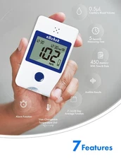 Blood Glucose Meter Glucometer Monitor Check Sugar Diabetes Machine Full Kit