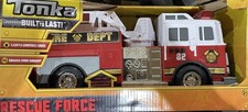 Tonka Red Fire Truck Rescue Force Lights Sounds 12" Ladder Truck AGE 3 NEW
