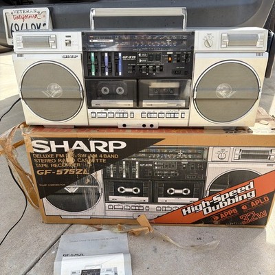 Sharp Gf-575 Vintage Boombox Ghetto Blaster 80s Japan made Stereo