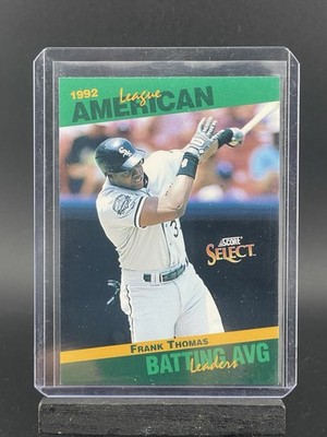 1993 Score Select Batting Avg Leaders Frank Thomas #3 Card HIN-1398