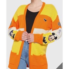 Disney Her Universe Halloween Mickey Mouse Candy Corn Cardigan Sweater Size 2