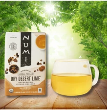 Numi Organic Tea Bags Dry Desert Lime 12 Boxes (18 tea bags per box)