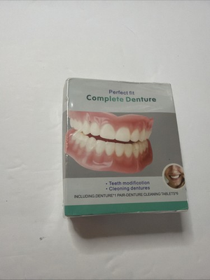 #ad Perfect Fit Smile False Teeth Upper And Lower And Cleaning Tablets Sealed $11.99