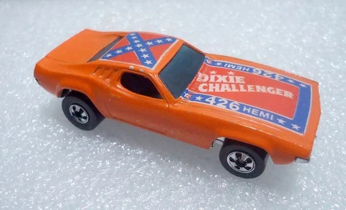 Vintage Hot Wheels Dixie Challenger Blackwalls and a Plastic Base