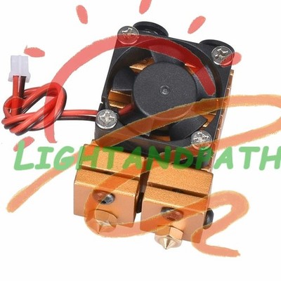 Extruder V6 Dual Nozzle Double Head Print Hotend Kit For 3D Printers Accessories