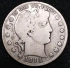 1914 S Barber Half Dollar