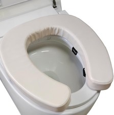 Padded Toilet Seat Cushion with 2-Inch High-Density Foam Waterproof PU Fabric,