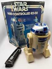 Vintage 1977 Star Wars Radio Controlled R2-D2 W Box & Controller Kenner Untested