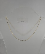Gold Clad Sterling Silver Chain Necklace Dainty Minimalist Stacking Layering 18"