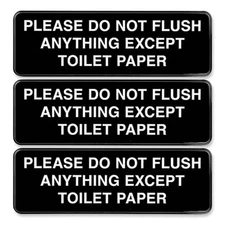 Excello Global Products HD0255S Please Do Not Flush Indoor/outdoor Wall Sign, 9"