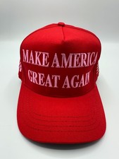 Official Make America Great Again Trump Cali Fame 45-47 Red Snapback Hat Cap