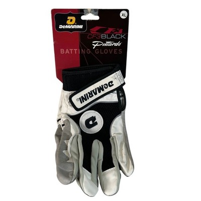 DeMarini CF3 Black Pittards Baseball Batting Gloves XL White Black Grey New