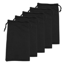 3pcs Black Eyeglass Pouch Microfiber Sunglasses Storage Bag for Phone Glasses