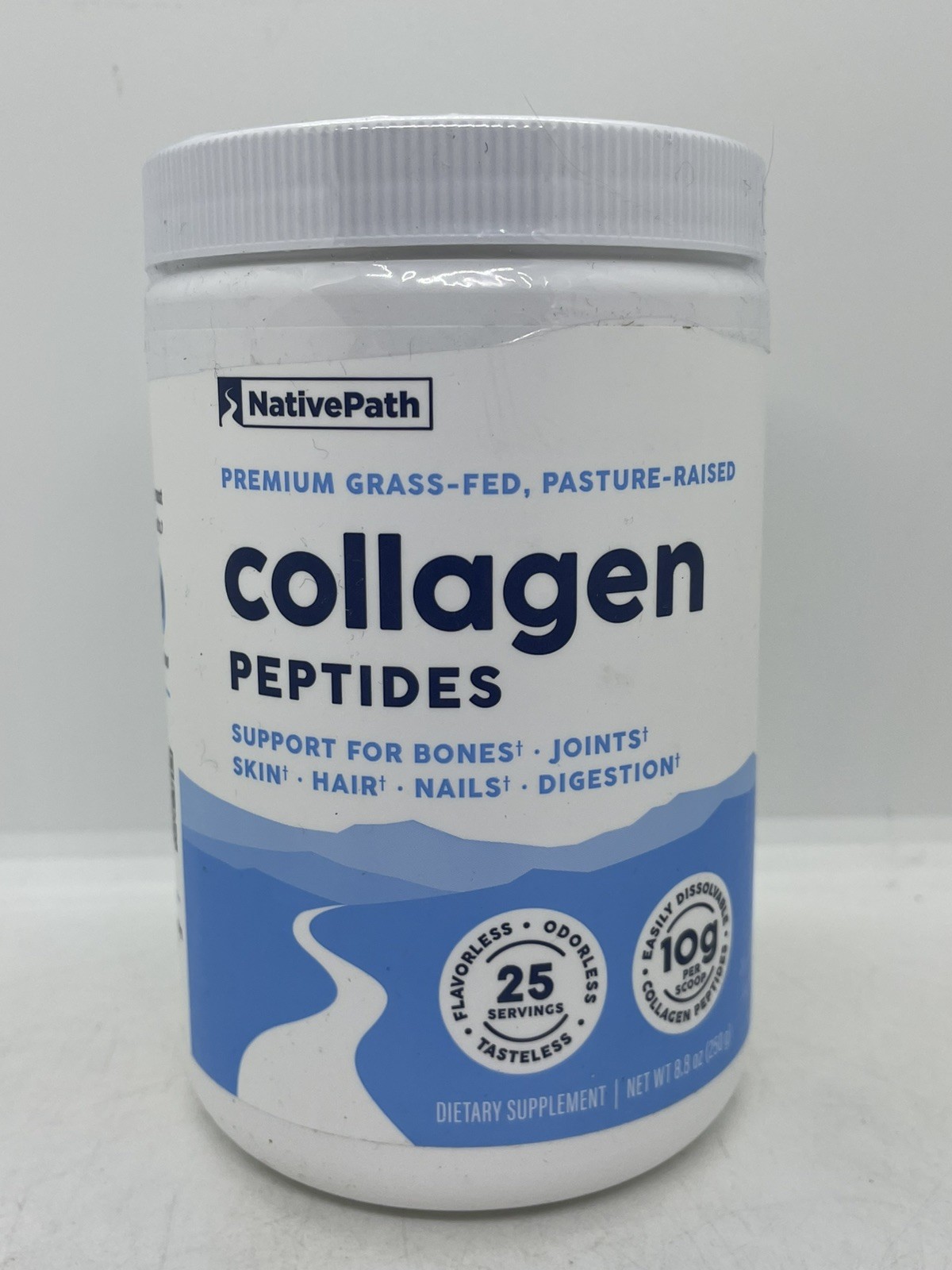 NativePath Collagen Peptides Powder Hydrolyzed Type 1 & 3 Exp 11/27 8.8 oz 25 sv