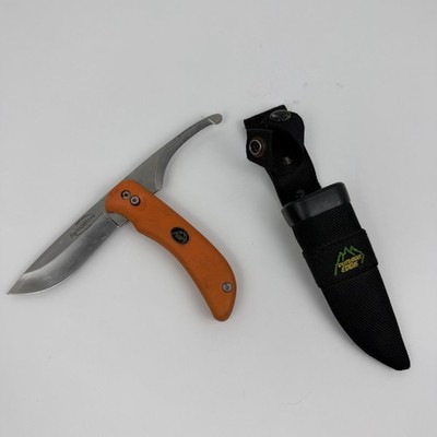 EKA G3 Hunting Folding Knife 12C27 Sandvik Steel Blade Orange Proflex Handle