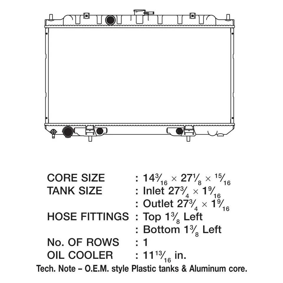 For Nissan Sentra 2002-2006 CSF 3134 Engine Coolant Radiator — 第 2/2 张图片
